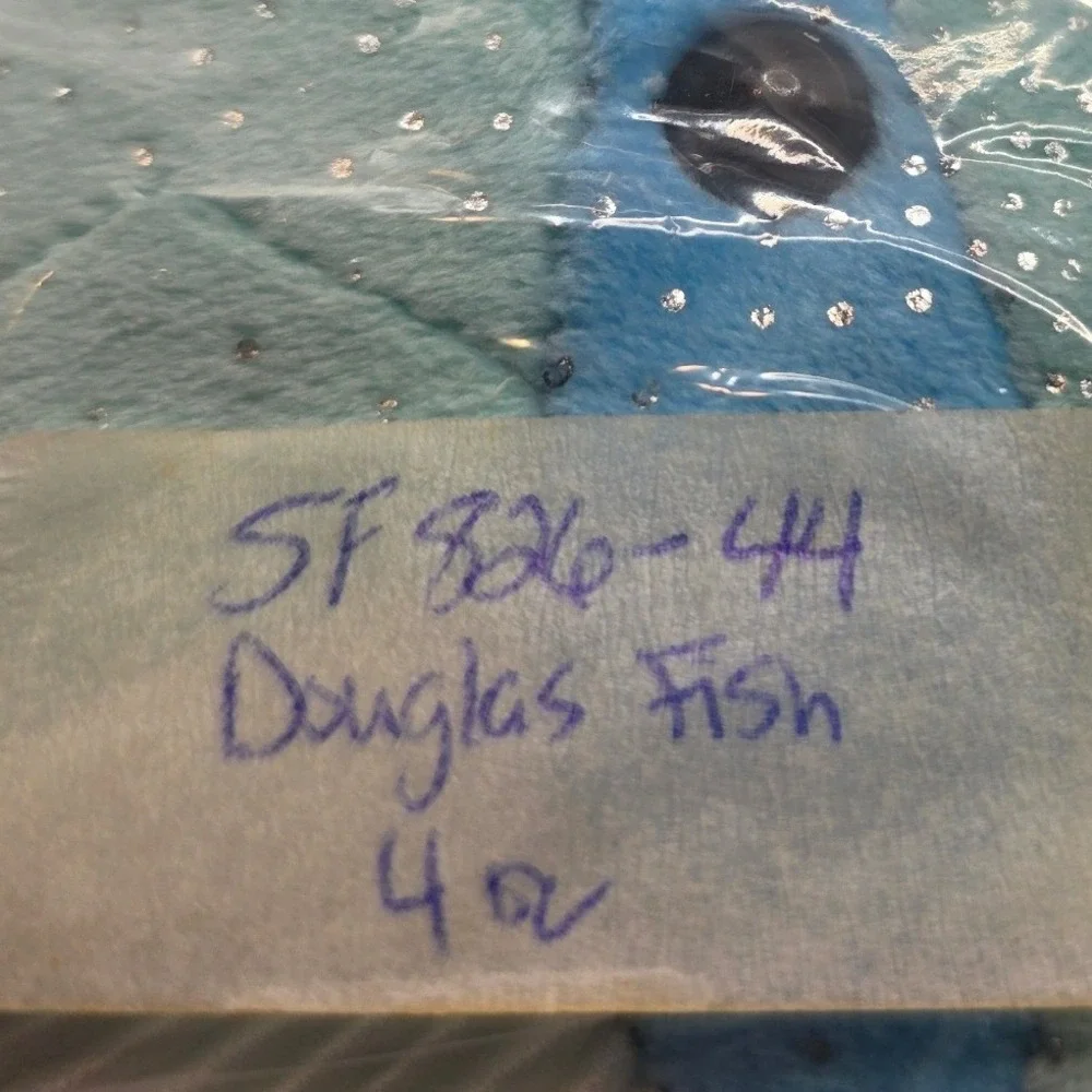 Douglas Humu Fish Grand Wailea Resort Blue White Glitter Plush 5x9in